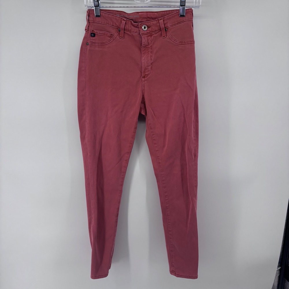 AG Jeans The High Rise Abbey Ankle Jeans Women's Size 27x27Rose Pink‎ Colored